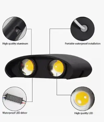pack 3 Aplique de Pared LED Exterior Impermeable - miniatura 4