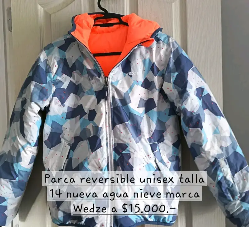 Parca reversible unisex Wedze talla 14 nueva