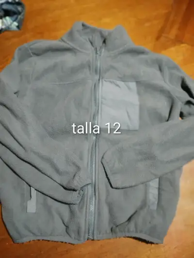 Chaqueta de polar gris para niño talla 12 - miniatura 1