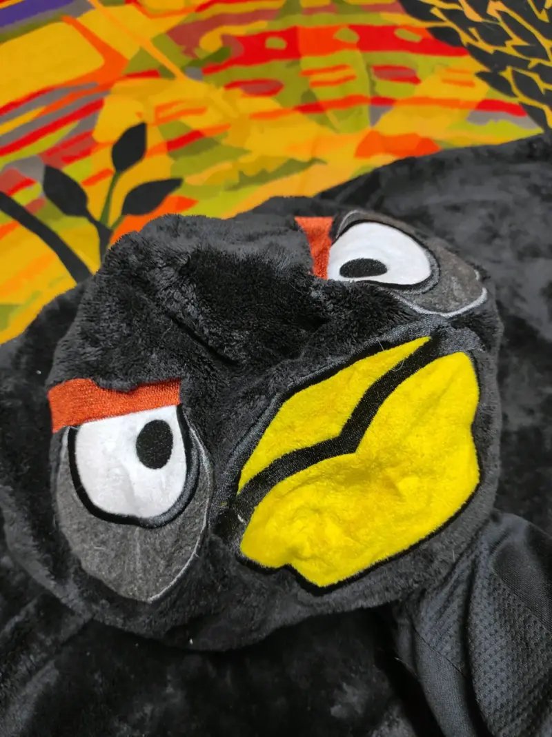 Pijama Entero Angry Birds Negro con Capucha - 3