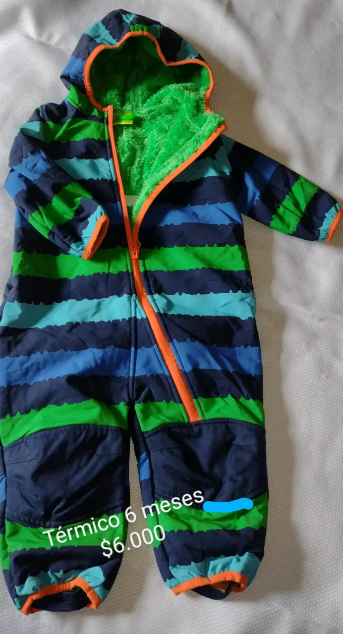 Chaleco acolchado azul para niño con capucha - 5