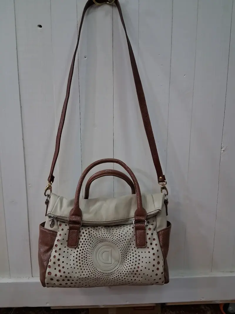Bolso Desigual beige con detalles marrones - 2