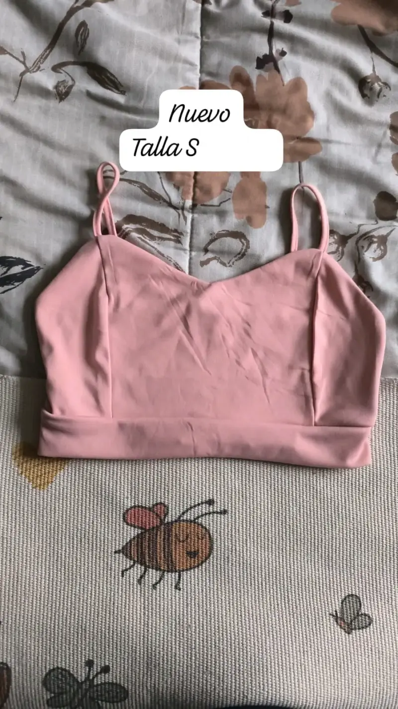 Top deportivo rosa nuevo talla S