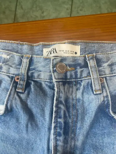 Jeans de mezclilla azul Zara para mujer - miniatura 1