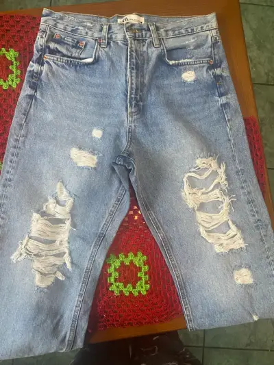 Jeans de mezclilla azul Zara para mujer - miniatura 2