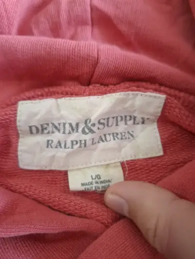 Polerón con capucha Ralph Lauren Denim & Supply rojo - miniatura 3