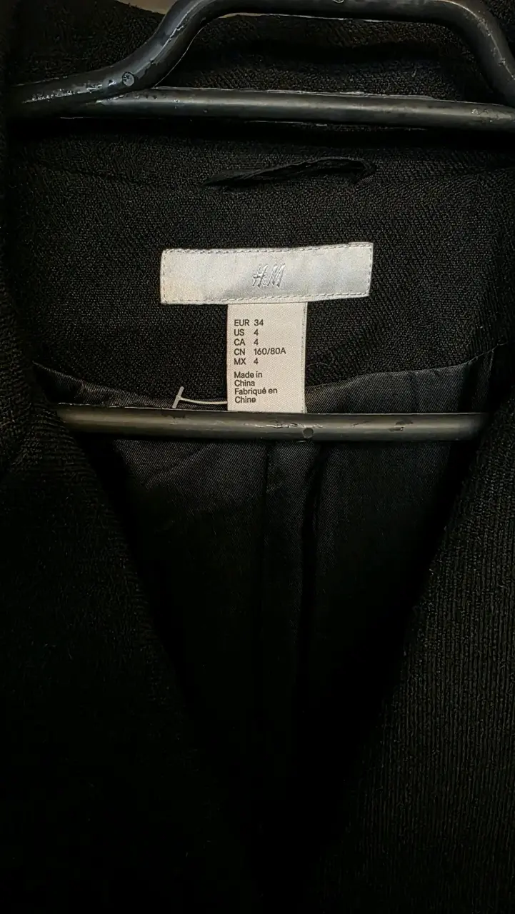 Abrigo negro elegante para mujer H&M - 2