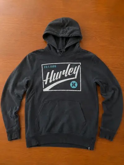 Polerón con capucha Hurley negro talla M - miniatura 1