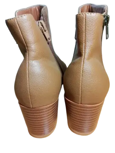 Botines Alaniz de gamuza color beige con tacón - miniatura 4