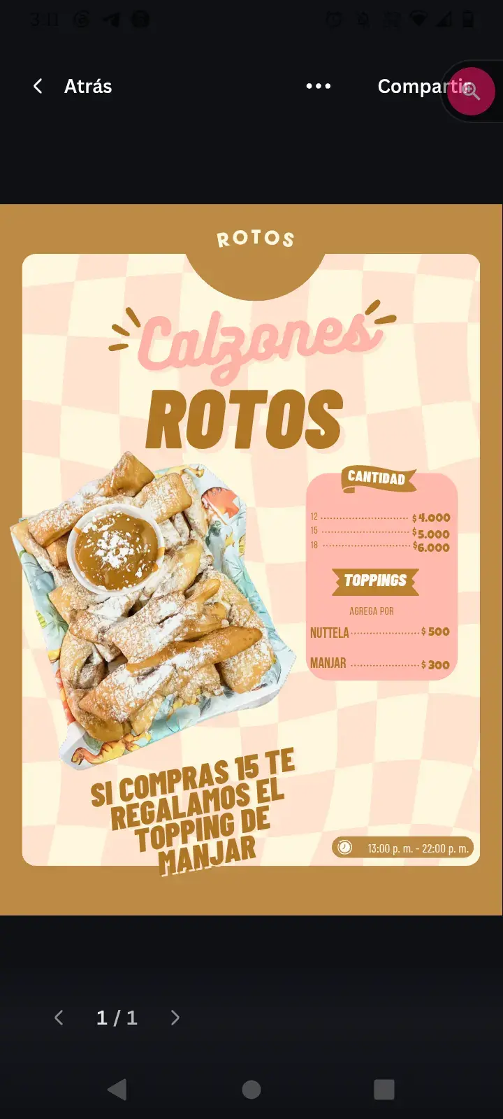 Calzones Rotos en hualpen