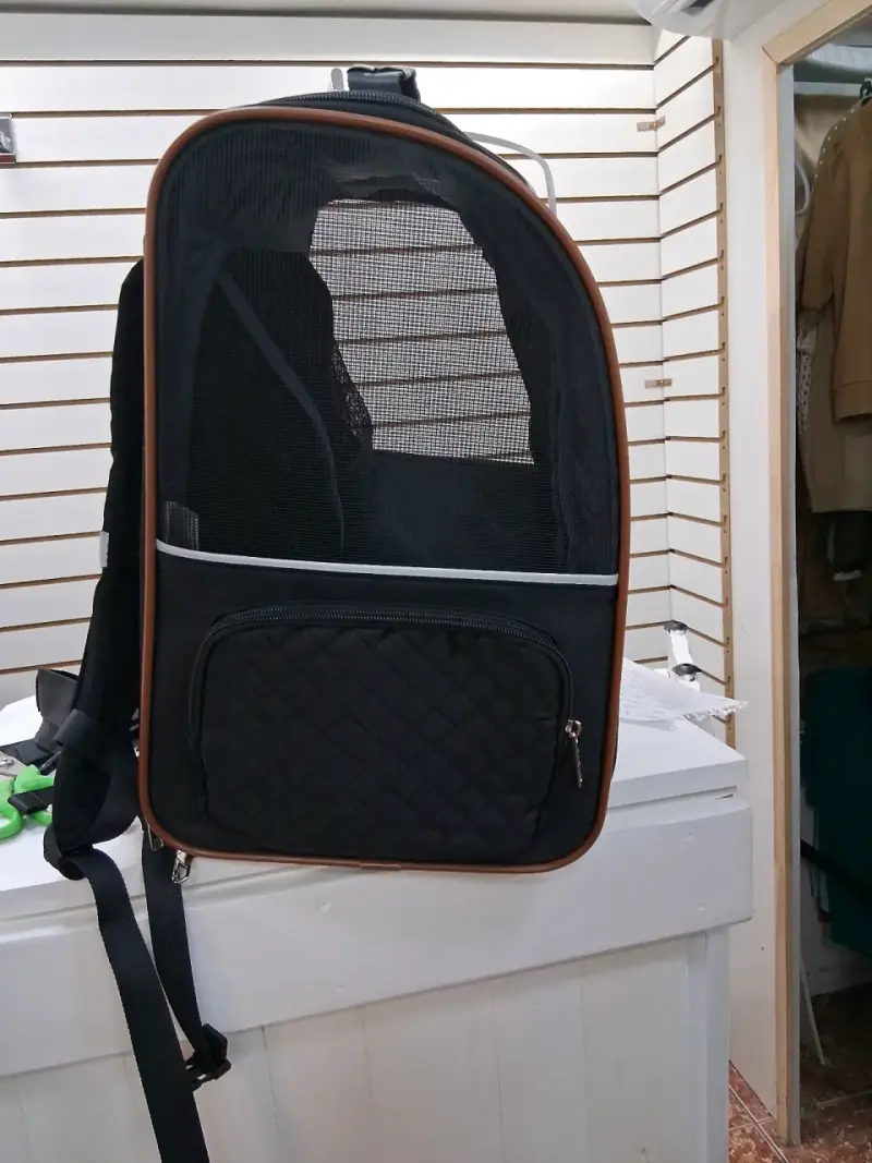 Mochila transportadora para mascotas Leke negra - 3