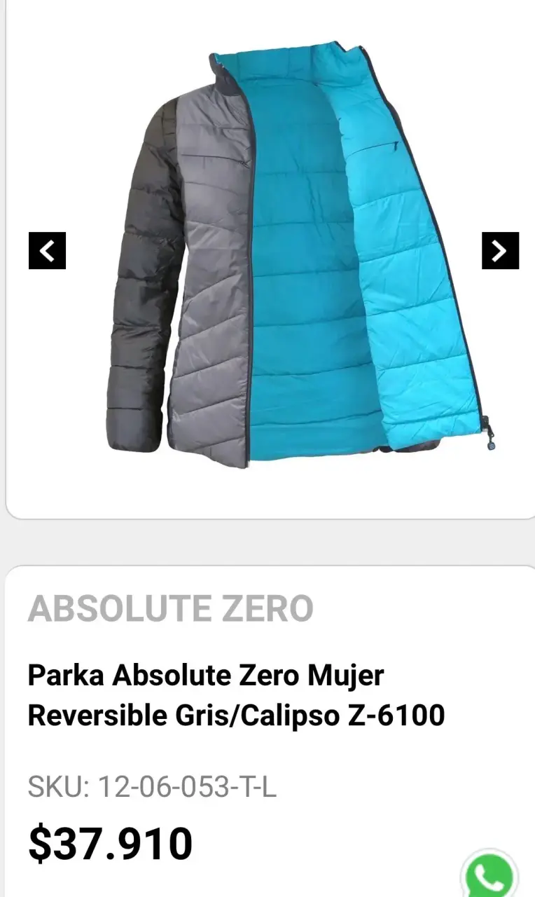 Parka Reversible Mujer Absolute Zero Gris/Calipso - 2