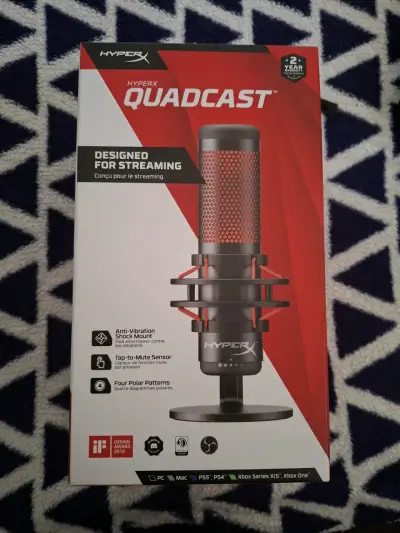 Micrófono HyperX QuadCast para streaming - miniatura 1