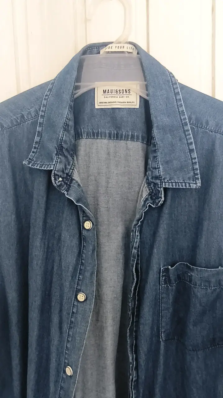Camisa de mezclilla azul Maui & Sons - 2