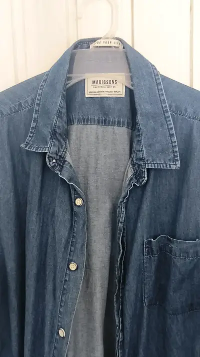 Camisa de mezclilla azul Maui & Sons - miniatura 2