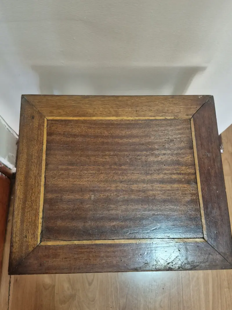 Mesa auxiliar de madera vintage antigua más de 80 - 1