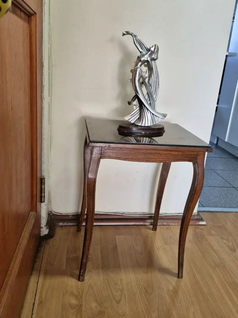 Mesa auxiliar de madera vintage antigua más de 80 - 2