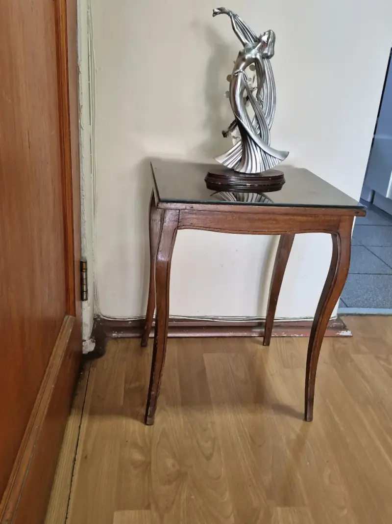 Mesa auxiliar de madera vintage antigua más de 80 - 3