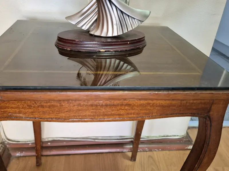 Mesa auxiliar de madera vintage antigua más de 80 - 5