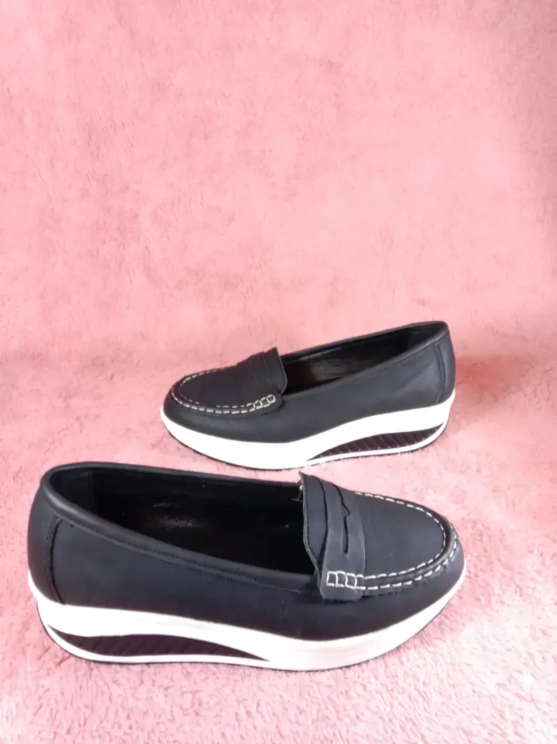 Mocasines negros de cuero Lesage Mujer - 2