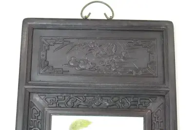 Cuadro decorativo oriental con marco tallado,UNICO - miniatura 5