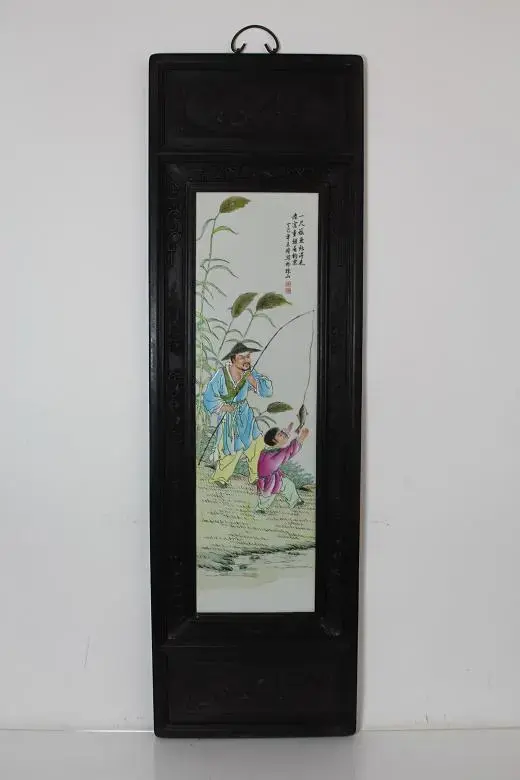 Cuadro decorativo oriental con marco tallado,UNICO - 6