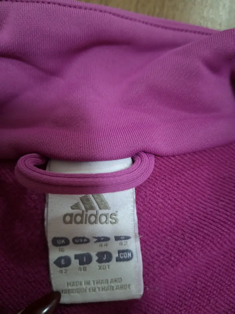 Chaqueta deportiva Adidas fucsia con rayas - 2