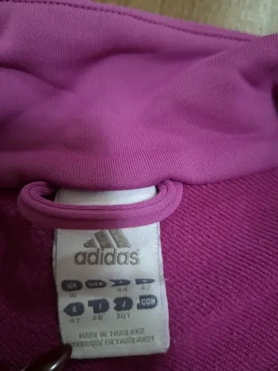 Chaqueta deportiva Adidas fucsia con rayas - miniatura 2