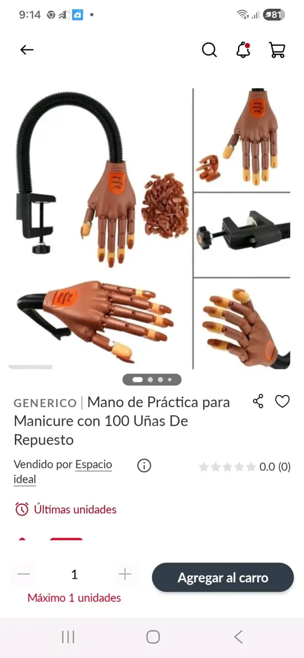 Mano robótica articulada para prácticas - 2