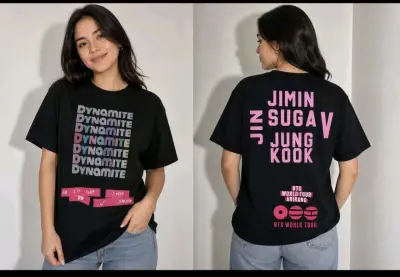 Polera Negra BTS World Tour Unisex - miniatura 1