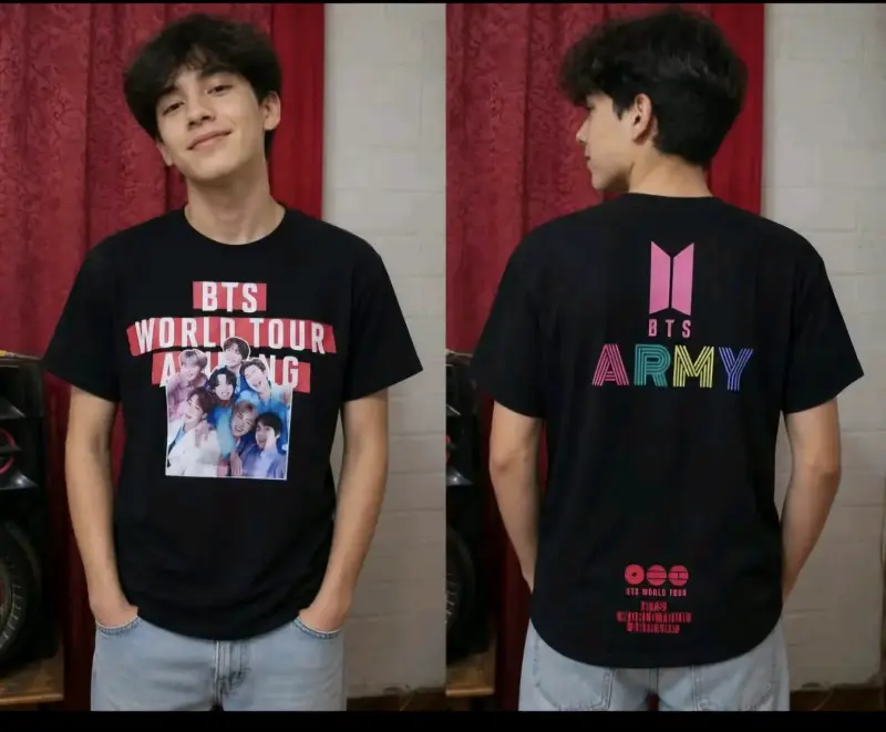 Polera Negra BTS World Tour Unisex - 2
