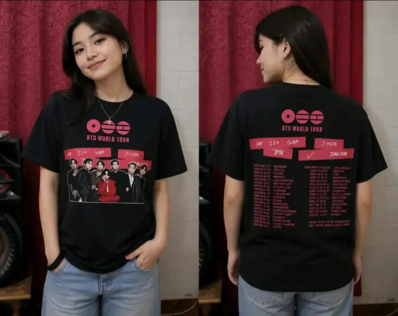 Polera Negra BTS World Tour Unisex - 3