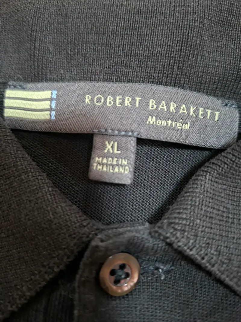 Polera Polo Negra Robert Barakett Talla XL - 2