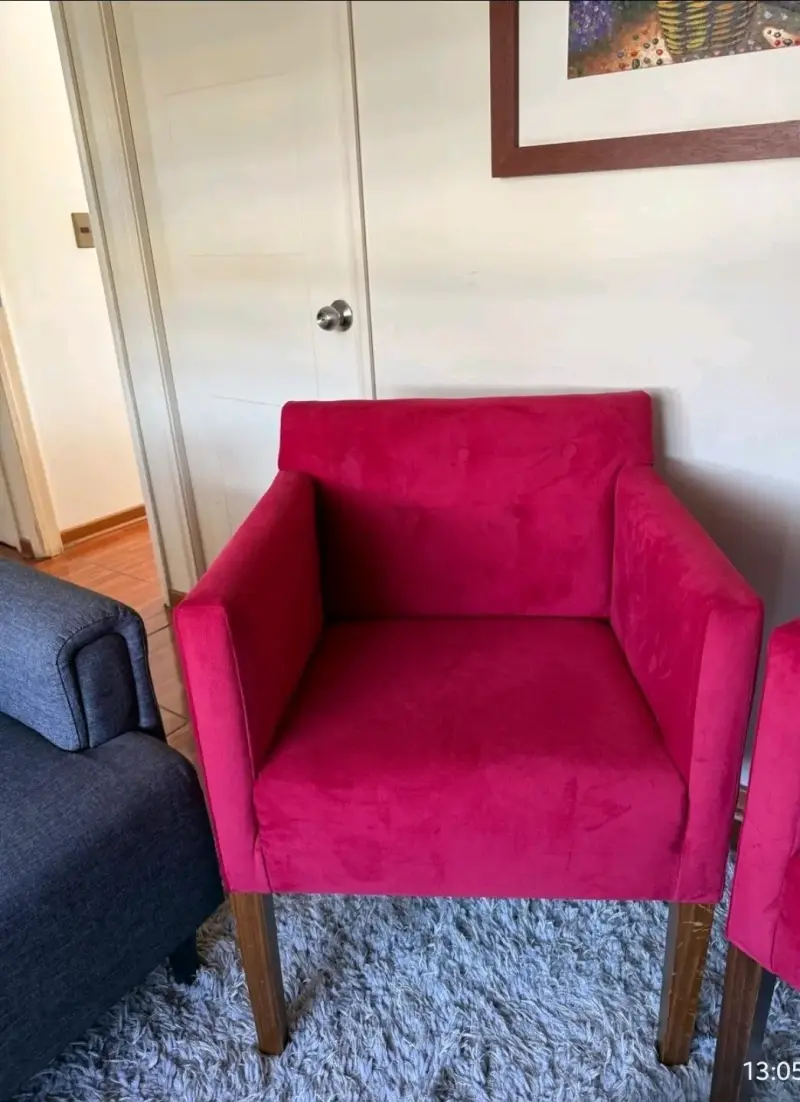 Sillón individual rojo moderno - 1