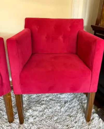 Sillón individual rojo moderno - miniatura 2