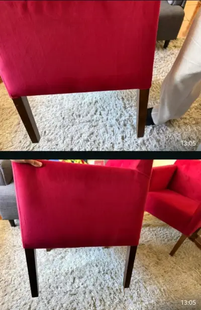 Sillón individual rojo moderno - miniatura 4