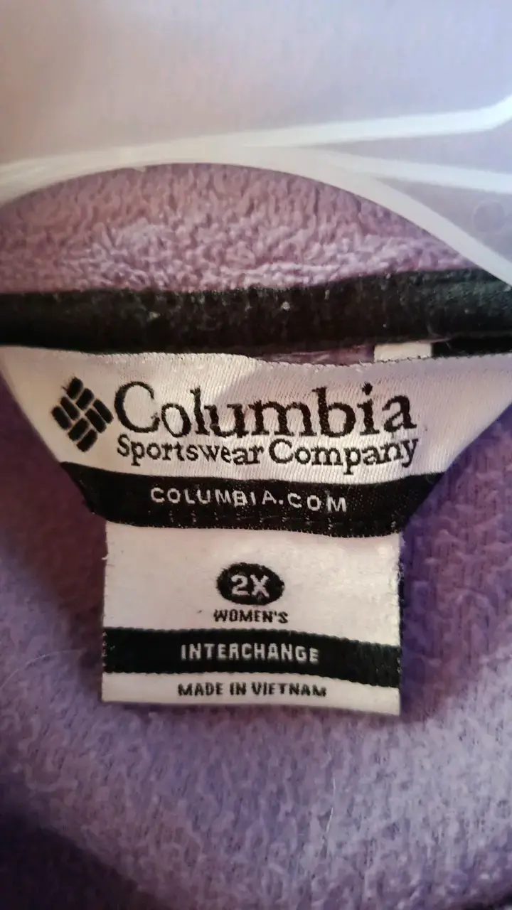 Chaqueta Polar Columbia Morada para Mujer talla 2X - 3