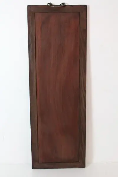 Cuadro madera y porcelana oriental, S.XX., Unicos, - miniatura 3