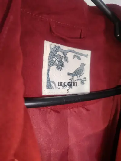 Chaqueta de gamuza roja para mujer - miniatura 3