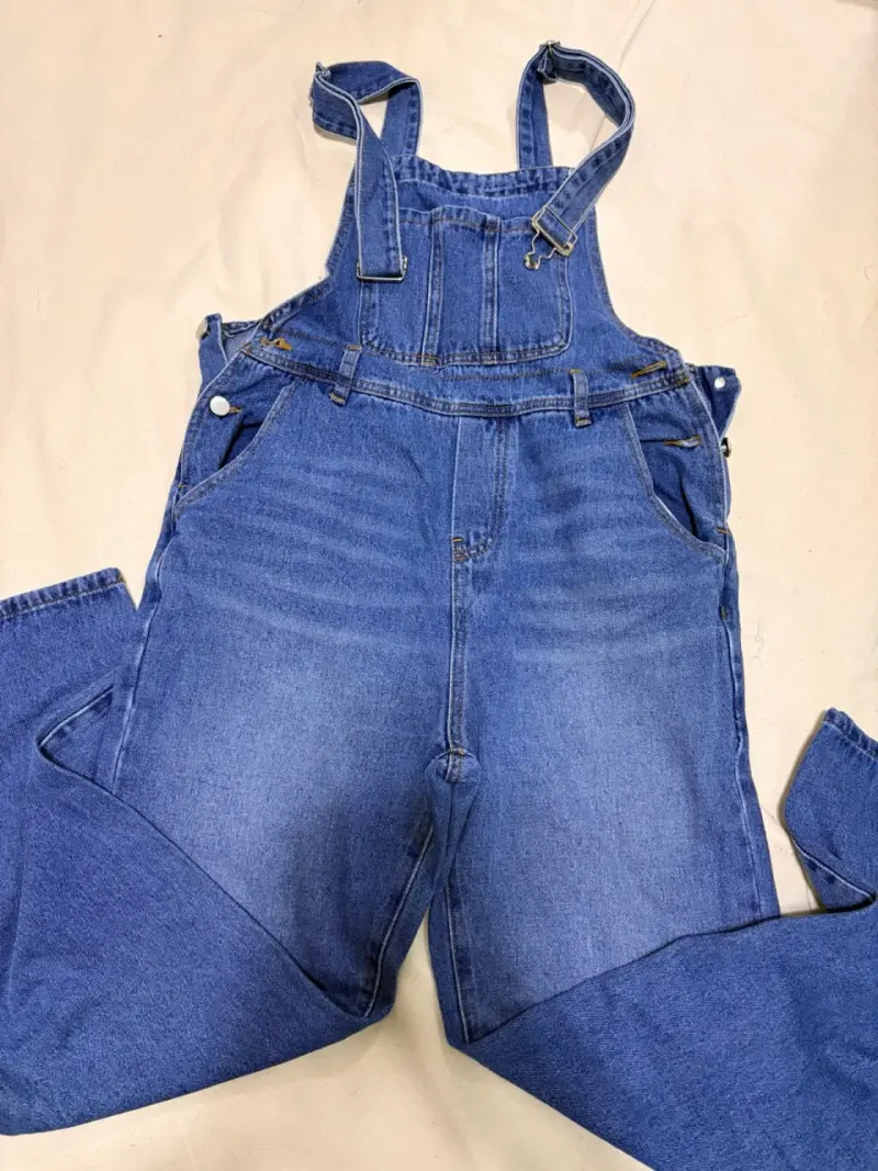 Overol de mezclilla azul para mujer - 3