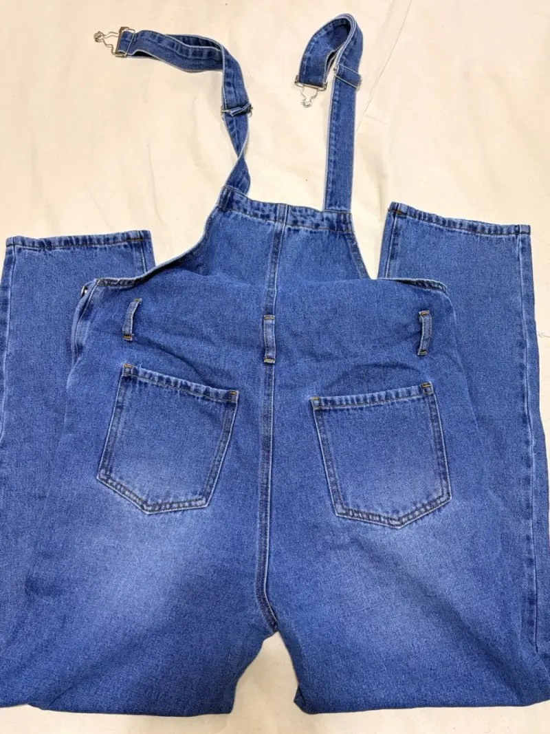 Overol de mezclilla azul para mujer - 6