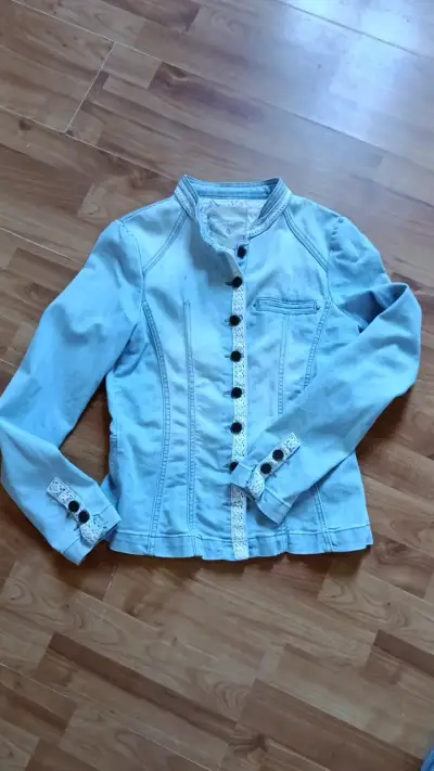 Chaqueta de mezclilla University Club para mujer - miniatura 1