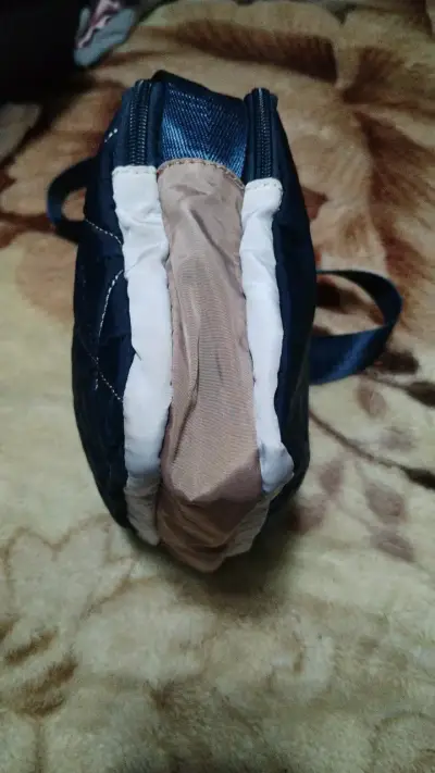 Bolso bandolera acolchado azul marino - miniatura 3