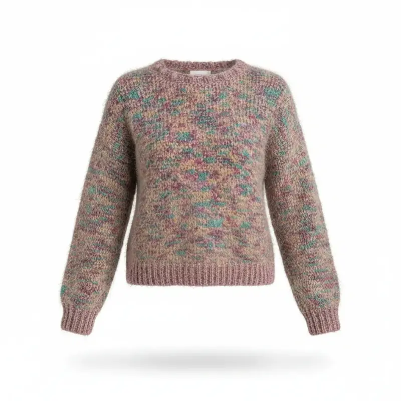 Suéter de lana multicolor para mujer - 2