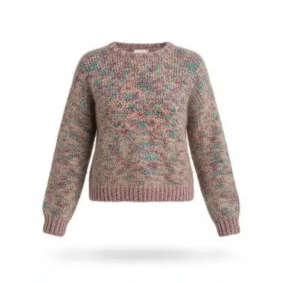 Suéter de lana multicolor para mujer - miniatura 2
