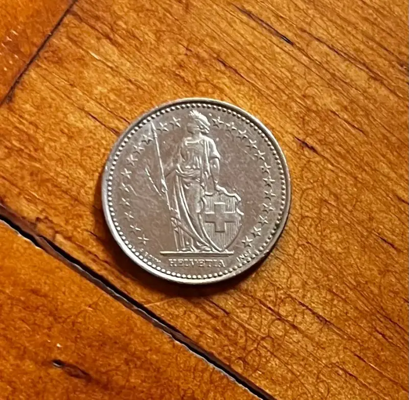 Moneda Suiza 1/2 Franco 1987 - 2