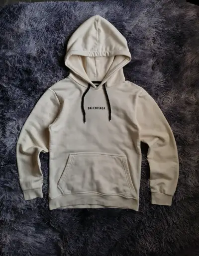 Polerón con capucha Balenciaga beige unisex - miniatura 2