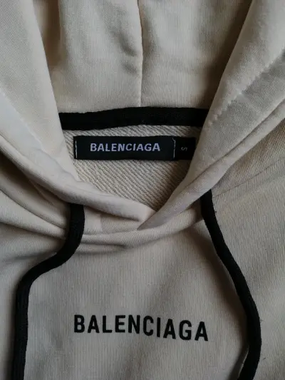 Polerón con capucha Balenciaga beige unisex - miniatura 4