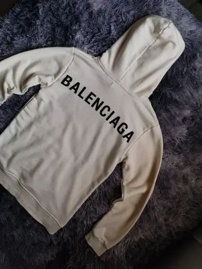Polerón con capucha Balenciaga beige unisex - miniatura 6