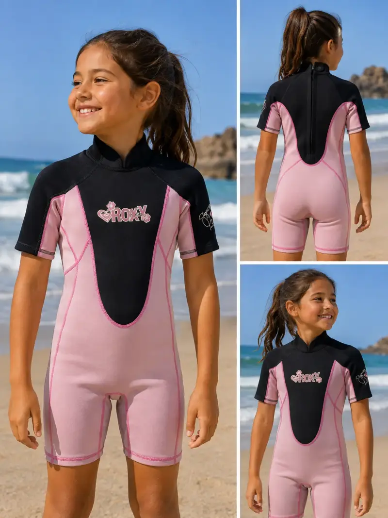 Traje de Neopreno Infantil Roxy Rosado talla 8 - 1